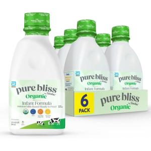 imagePure Bliss by Similac Organic Infant Formula Easy to Digest USDACertified Organic Ready to Feed 32floz Bottle Pack of 6