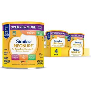 imageSimilac NeoSure Premature PostDischarge Infant Formula Baby Formula Powder 228oz Value Can Pack of 4228oz 4 Count