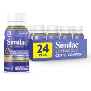 imageSimilac 360 Total Care Gentle Comfort Baby Formula EasytoDigest Formula Has 5 HMO Prebiotics ReadytoFeed Infant Formula 8floz Bottle Pack of 24