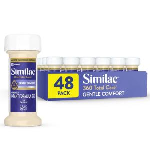 imageSimilac 360 Total Care Gentle Comfort Baby Formula EasytoDigest Formula Has 5 HMO Prebiotics ReadytoFeed Infant Formula 2floz Bottle Pack of 48